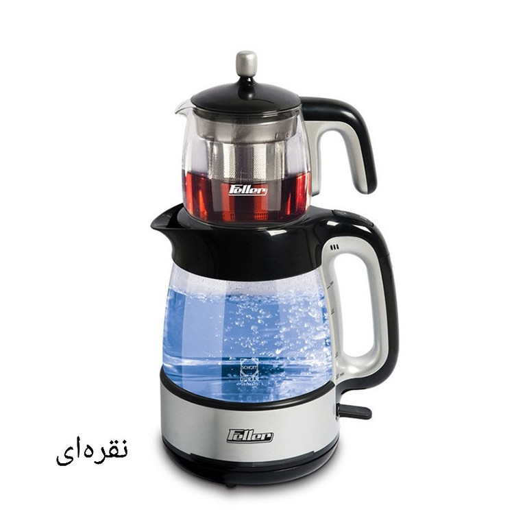 چای ساز فلر مدل TS075 ظرفیت ۱.۷ لیتر با قوری پیرکس