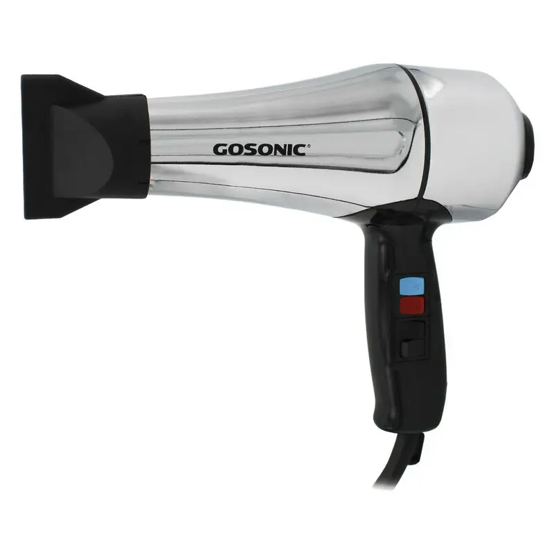 سشوار حرفه‌ای 1800 وات گوسونیک مدل GHD-229، موتور AC، وزن 892 گرم، دارای سری متمرکز‌کننده پهن با ویژگی حجم‌دهندگی، با قابلیت فناوری تولید یون، باد سرد