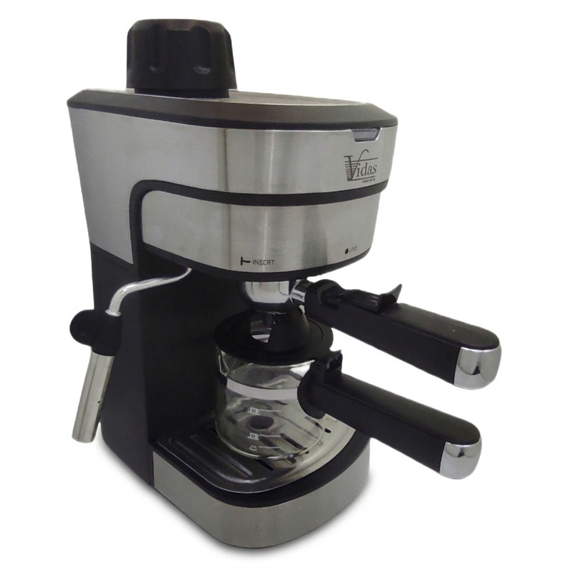اسپرسوساز ویداس مدل VIR-2342، مناسب تهیه اسپرسو و کاپوچینو، دارای یک عدد نازل قهوه، سینی چکه‌گیر