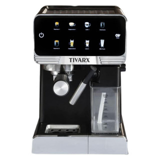 اسپرسوساز 1250 میلیلیتری تیوارکس مدل TX-7477، مناسب تهیه اسپرسو، کافه لاته، موکا، کاپوچینو، ماکیاتو، ریسترتو، لانگو، آمریکانو، کافه اوله و فلت وایت، دارای 1 عدد نازل قهوه، حالت آماده به کار، سیستم گرم کردن فنجان، سینی چکه گیر، مکانیزم نظافت خودکار