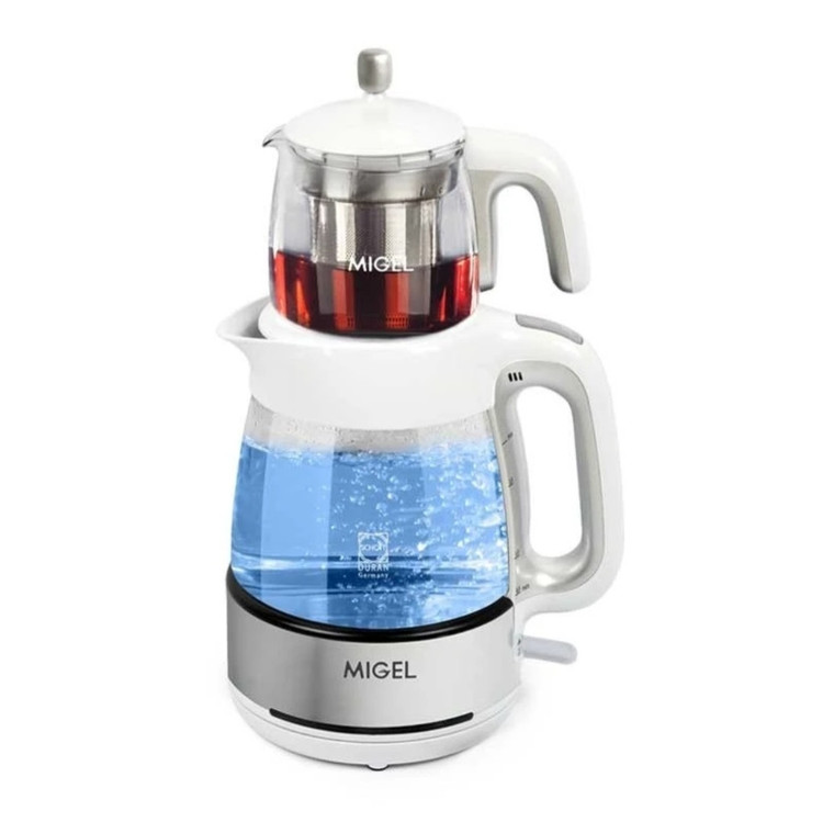 چای ساز روی هم میگل مدل GTS 070 با کتری ۲.۵ لیتر و قوری ۱ لیتری